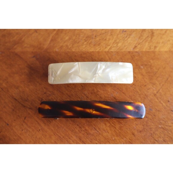 Other - Lot Hair Clips Vintage Faux Mother Of Pearl France & Goody Faux Tortoise Shell